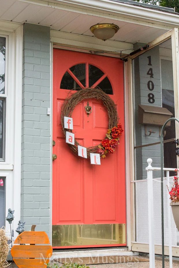 striking Doors - entry door in red-coral Behr Japanese Kimono