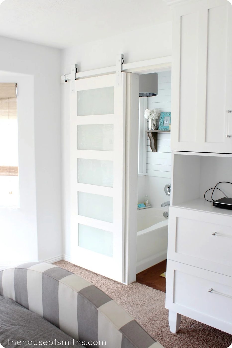striking Doors - white modern sliding barn door House of Smiths