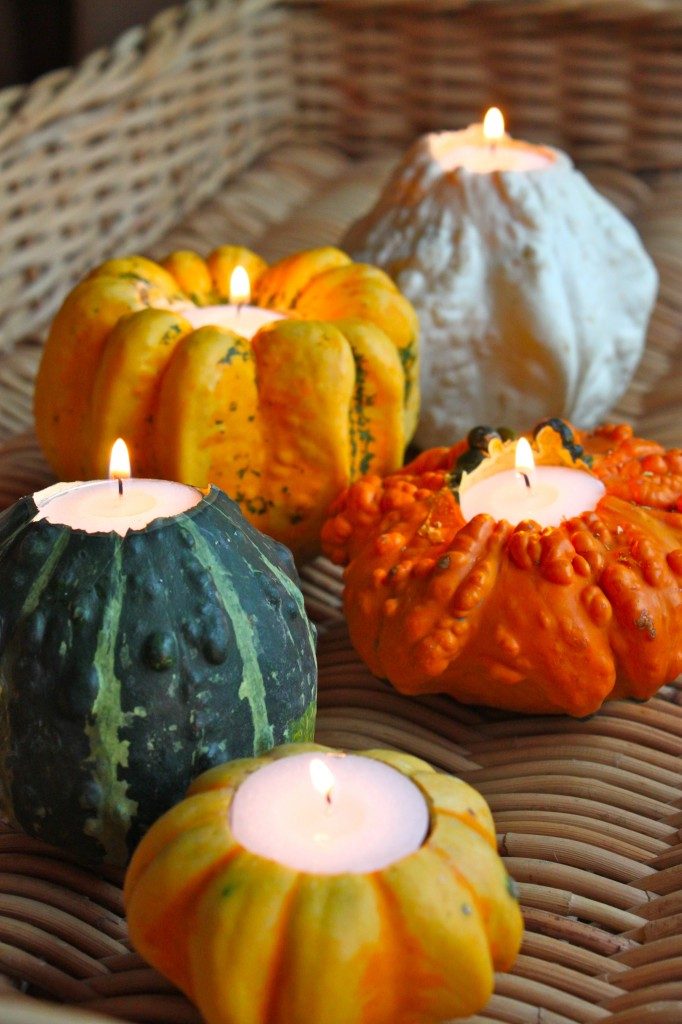 mini gourd candleholders RevelBlog