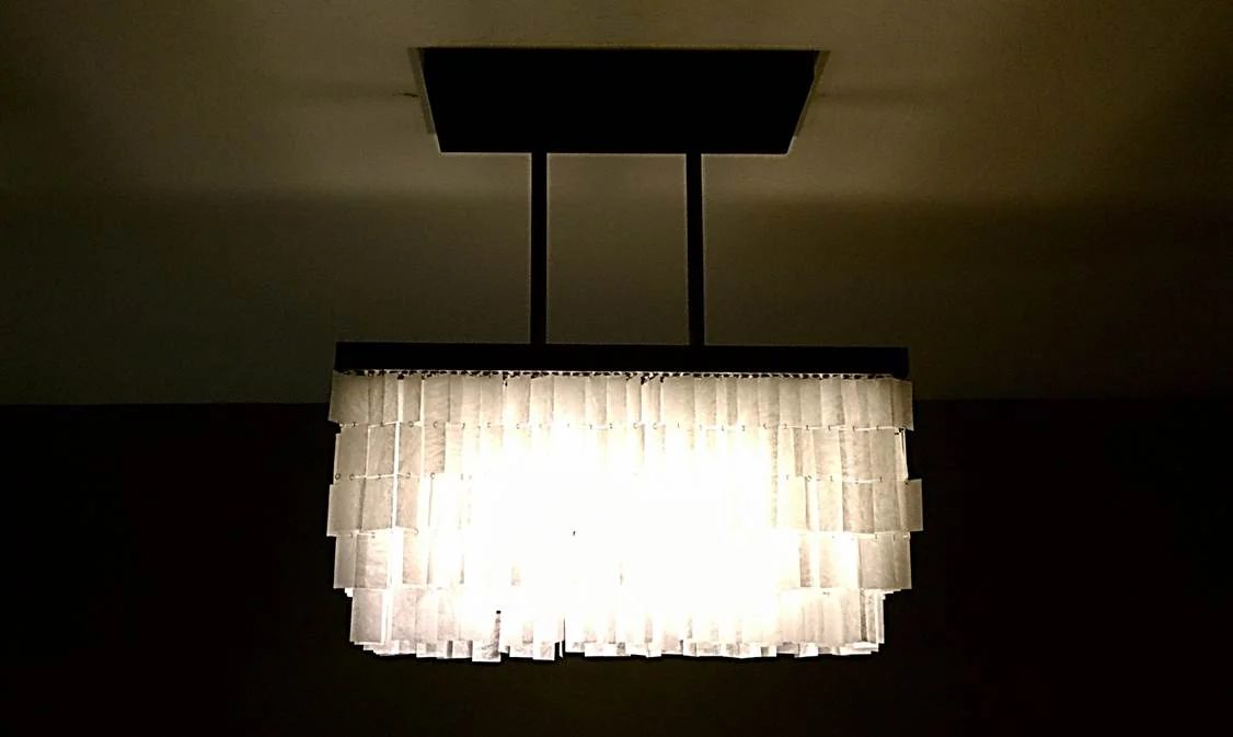 handmade faux capiz chandelier 37