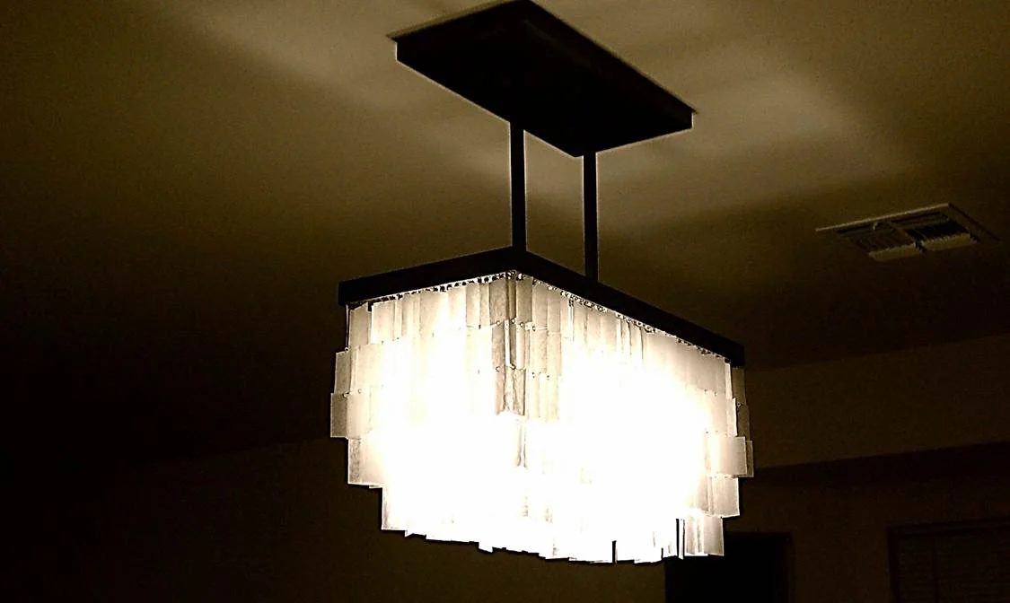 handmade faux capiz chandelier 33