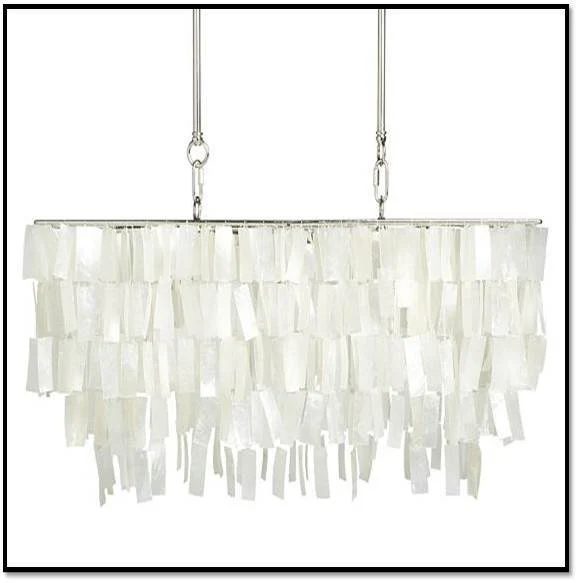 inspiration faux capiz chandelier