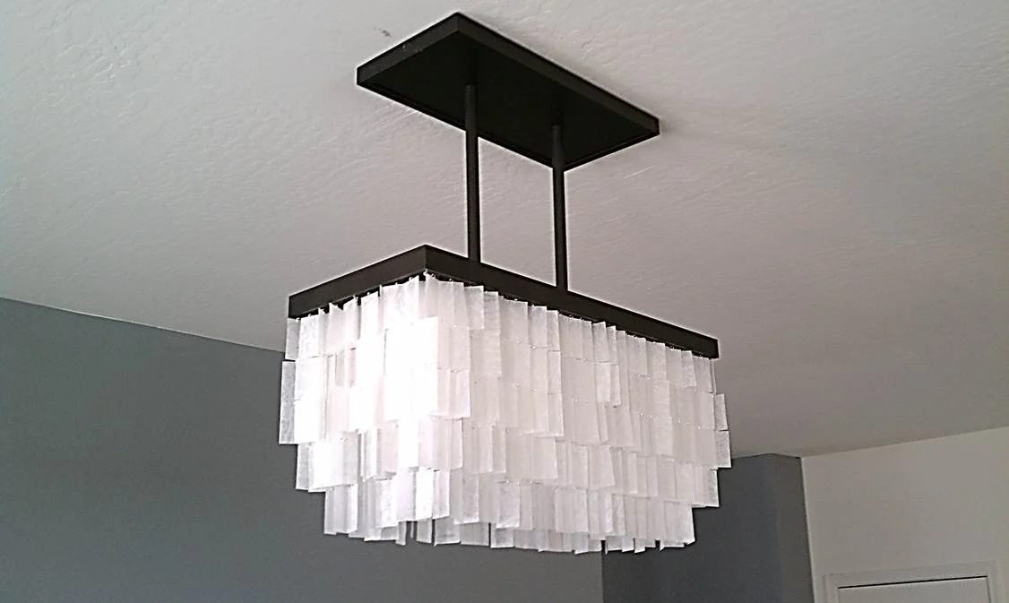how to handmade faux capiz chandelier
