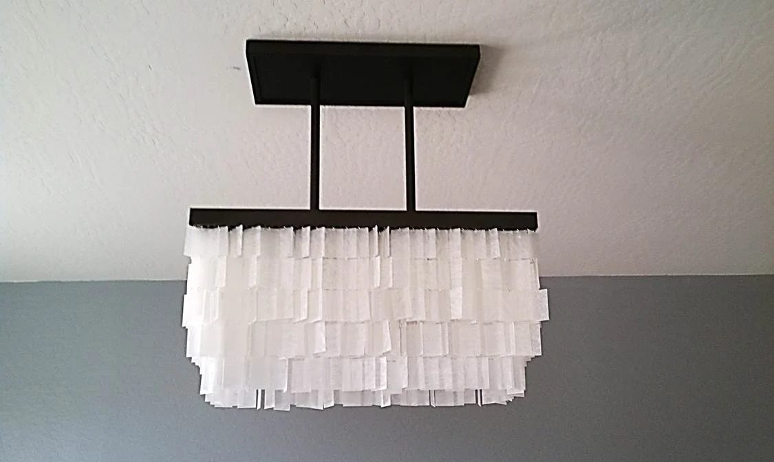 handmade faux capiz chandelier walkthrough