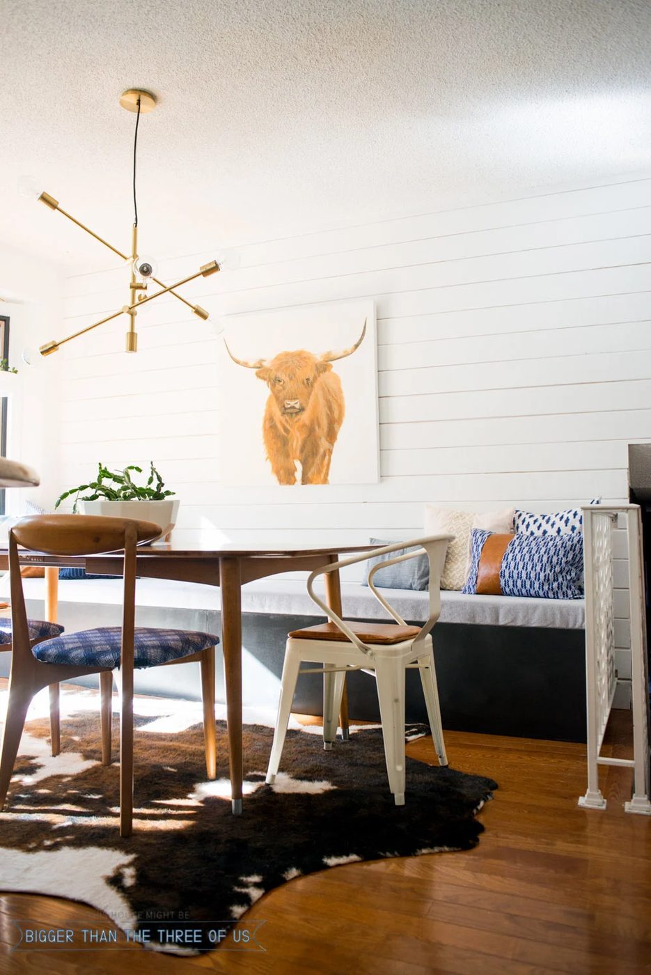 handmade banquette bench in a rustic kitchen Bigger Than The Three of Us