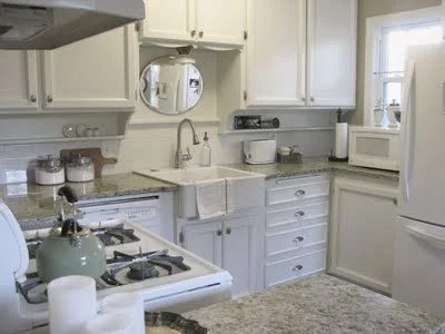 striking White Kitchen; Before and After