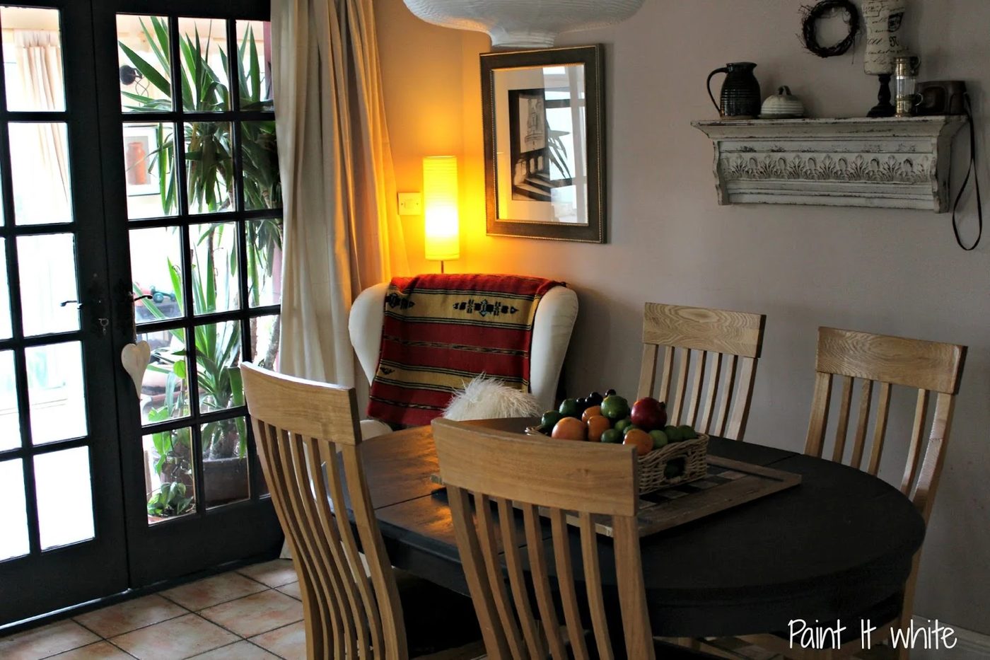 16 reading nook in white dining area, wingback chair, by Paint it White featured on @Bekob