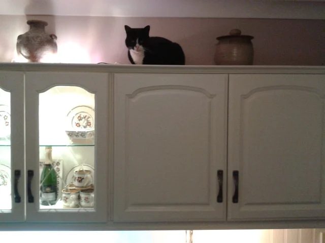 21 Chalk painted cabinets, kitchen update, by Paint it White featured on @Bekob