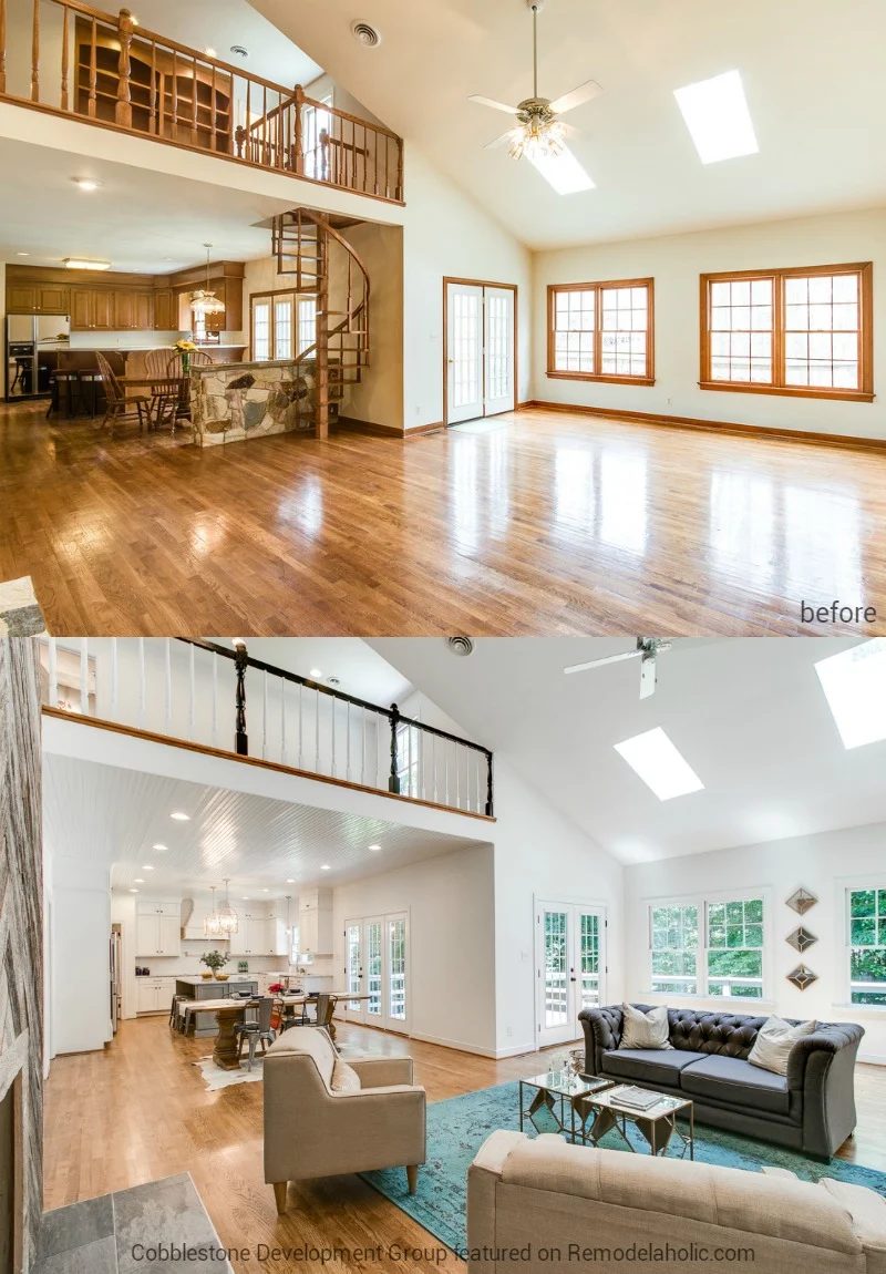 1980's Living Room and Kitchen Update, Fendall Home Renovation, Cobblestone Development Group featured on @Bekob