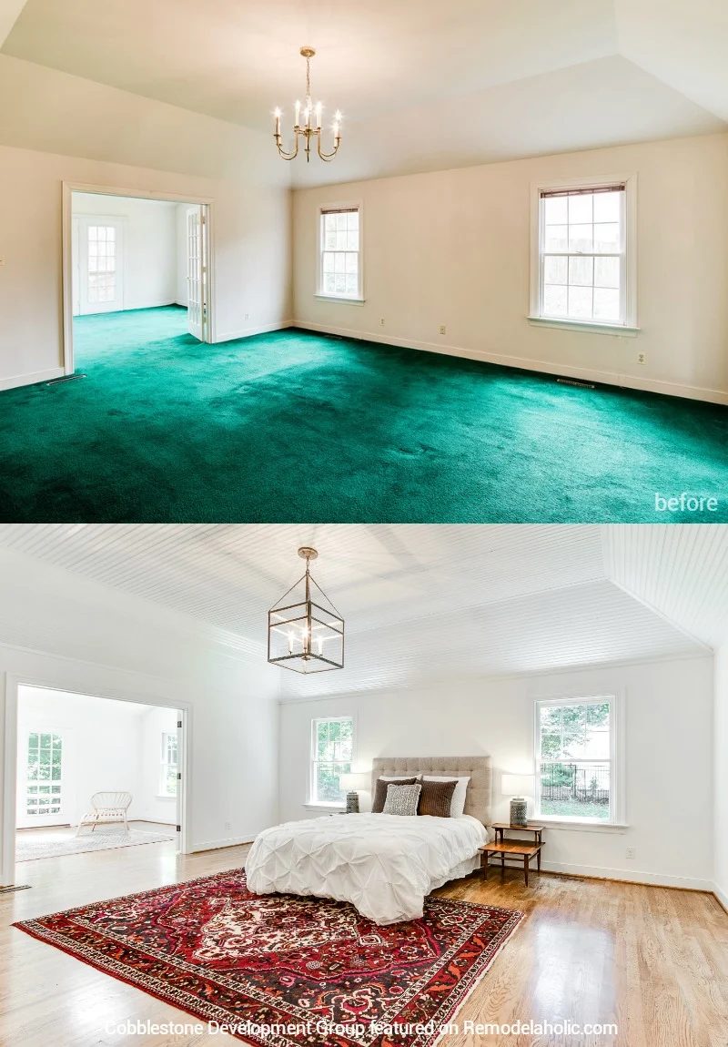 1980's Master Bedroom Update, Fendall Home Renovation, Cobblestone Development Group featured on @Bekob