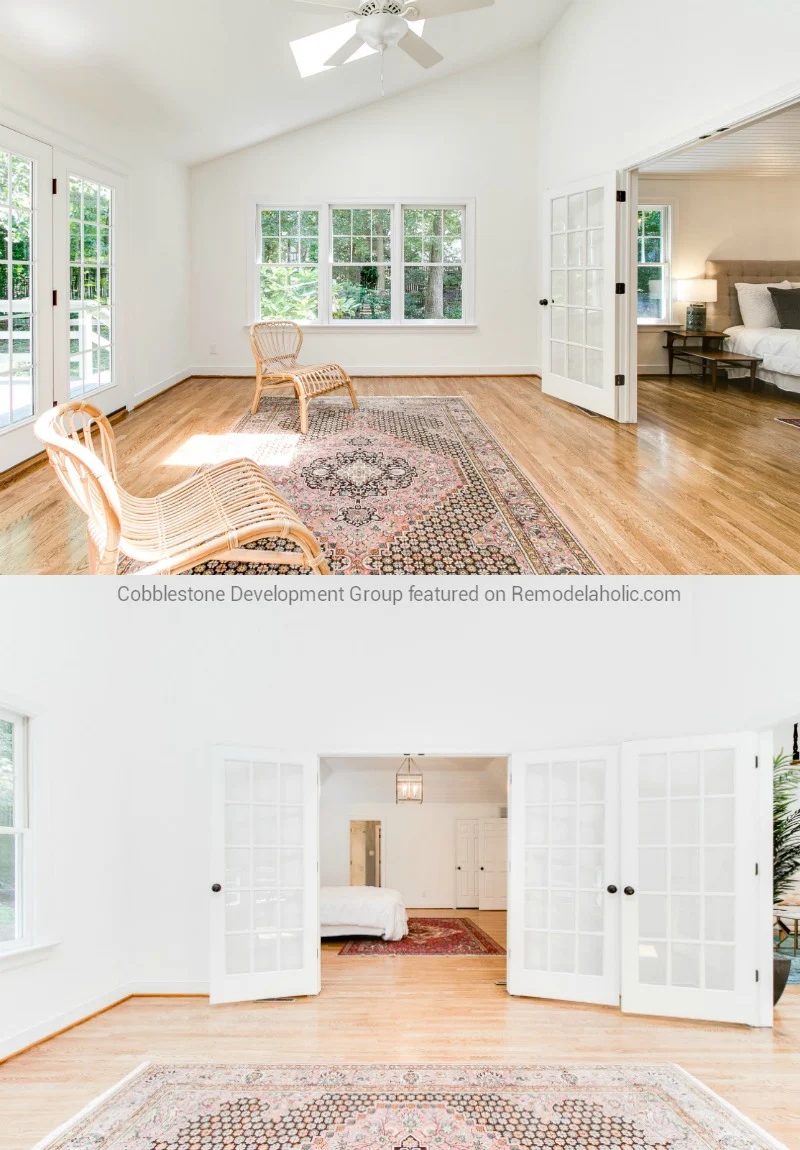 Modern Master Bedroom Attached Room Renovation, Fendall Home Renovation, Cobblestone Development Group featured on @Bekob