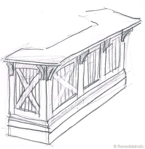 Kitchen island sketch