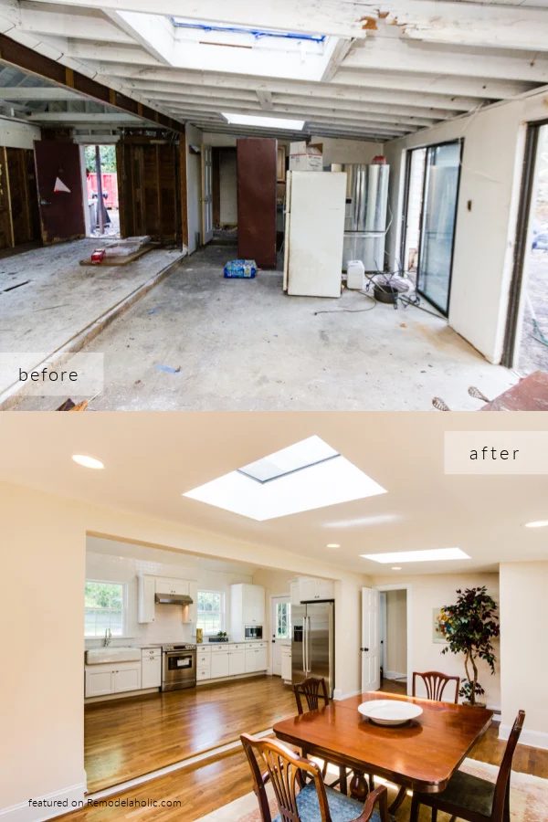 Open Kitchen Remodel options After Fire, White Kitchen With Wood Floors, Cobblestone On Bekob
