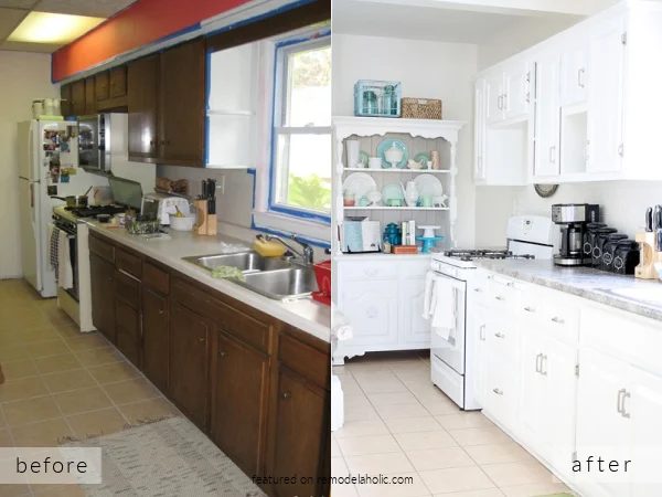 Galley Kitchen Remodel options, Before And After White Kitchen Pictures, Create On Bekob