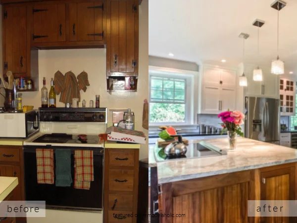 Small Kitchen Remodel To Large Open Farmhouse White Kitchen, Before And After, Stable Living On Bekob