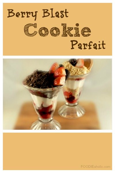 Berry Blast Cookie Parfait | FOODIEaholic.com #recipe #cooking #dessert #parfait #berry #cookie #treat
