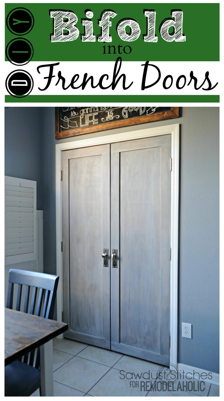 Turn bifold doors into french doors Sawdust2stitches for Bekob.com