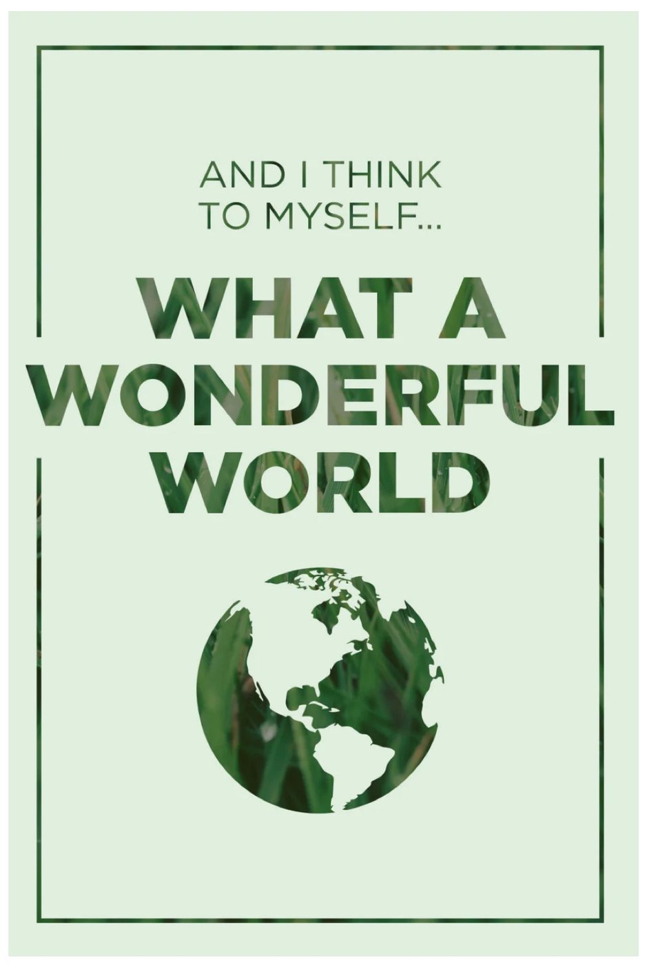 Wonderful World Printable • AD Aesthetic for Bekob
