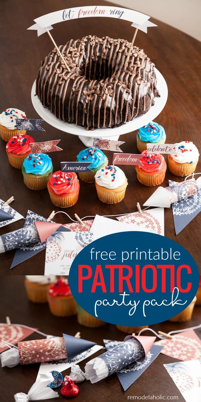 Free Printable Patriotic Party Pack For Summer Parties @Bekob