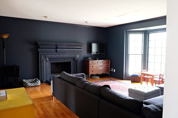 Best Dark Blue Paint Colors Living Room And Fireplace BM Hale Navy By Boxy Colonial