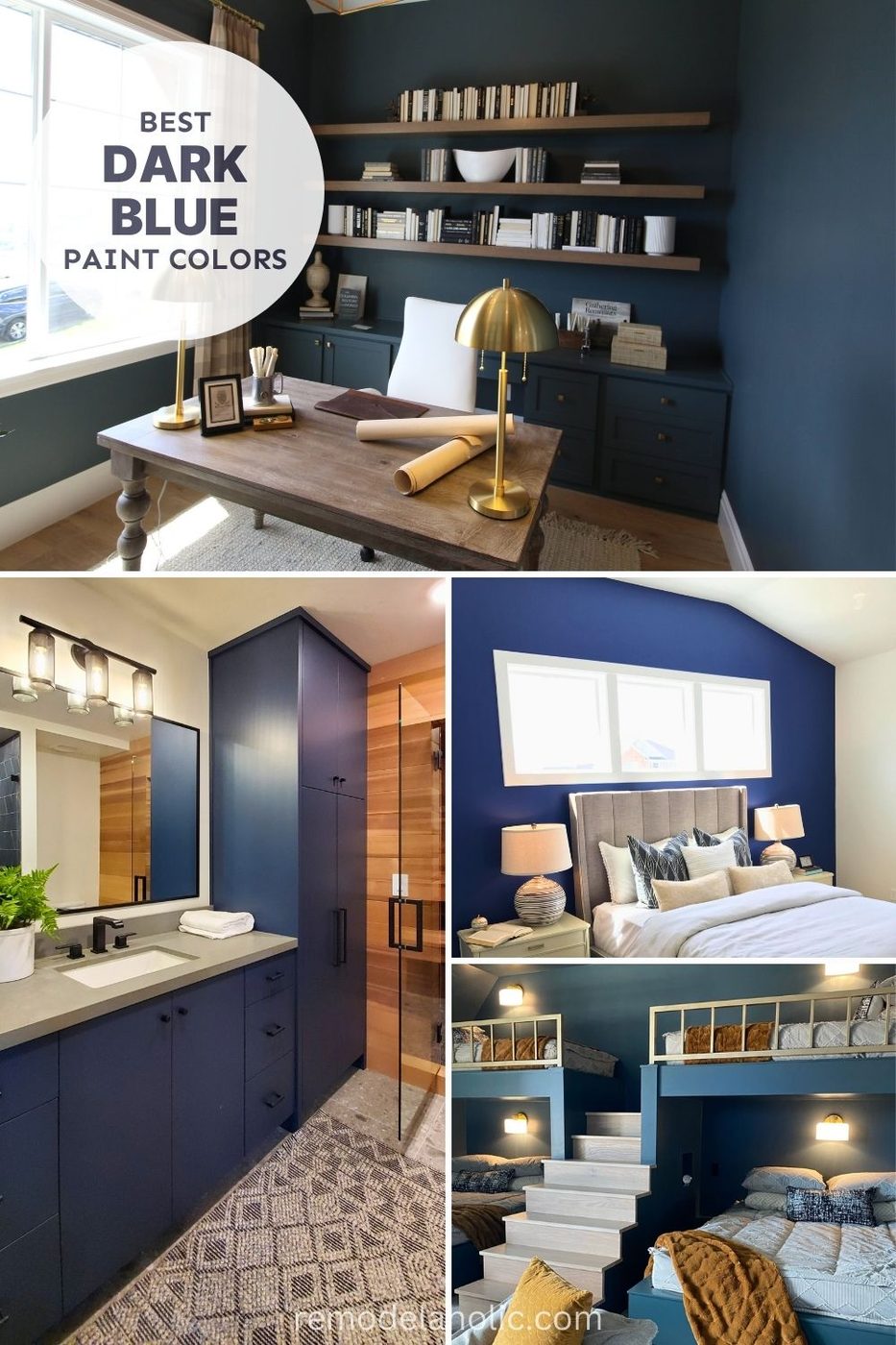 Best Dark Blue Paint Colors For Cabinets Walls Exteriors Bekob