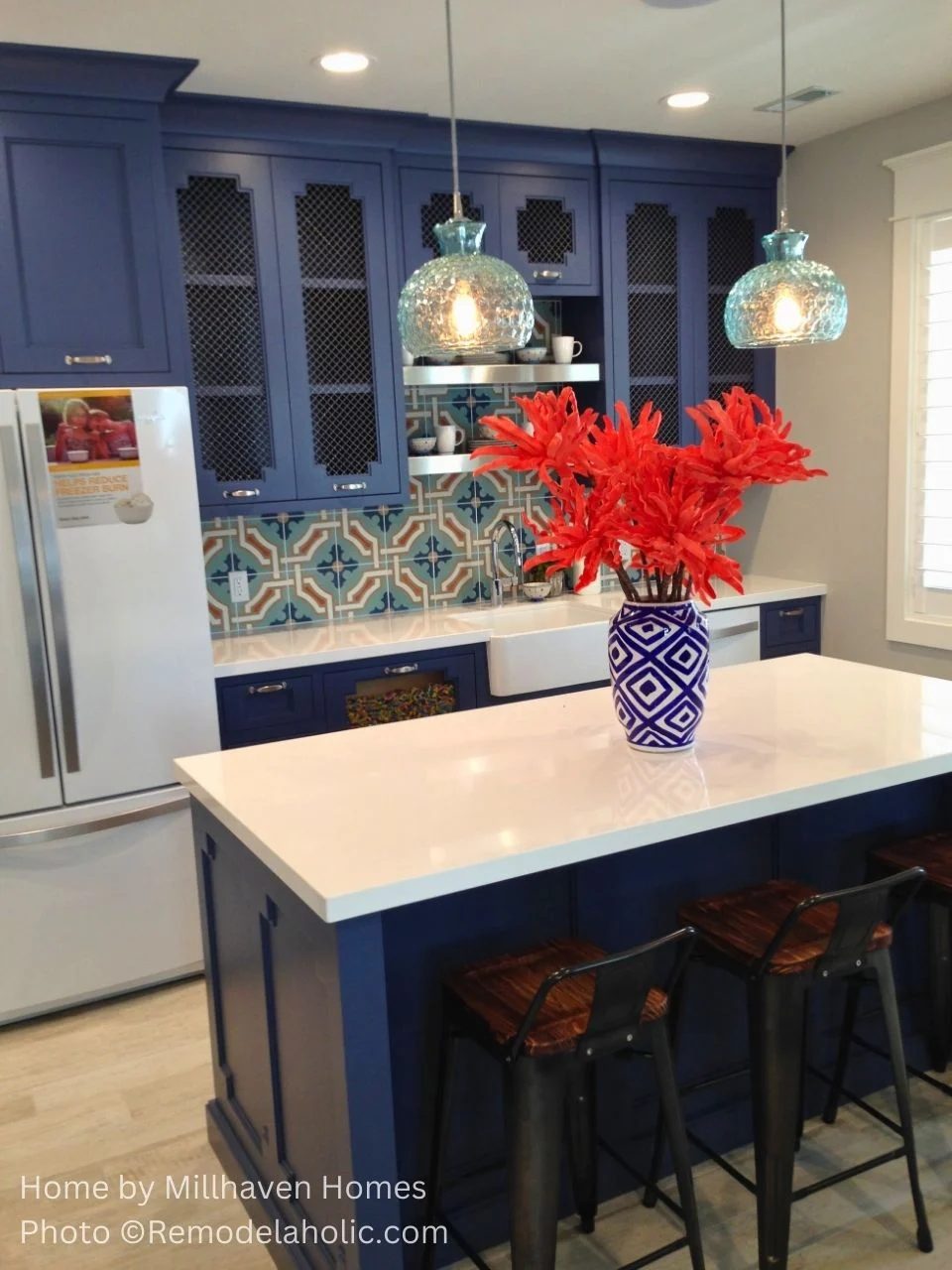 Best Blue Paint Colors Kitchen Cabinet Color Match SW Naval UV15 H18 By Millhaven Homes, Photo Bekob