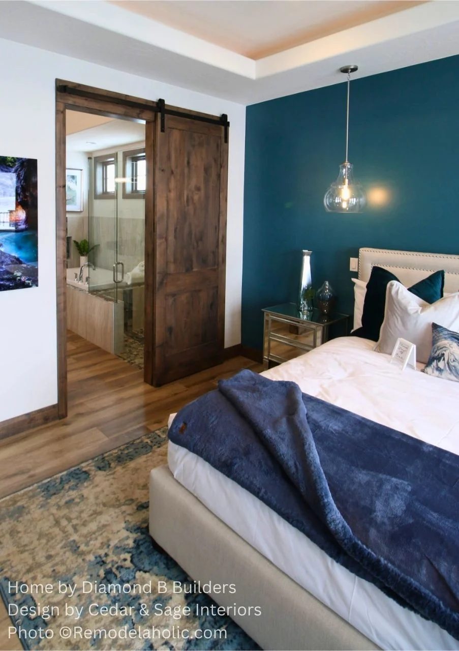 Best Blue Paint Colors Teal Blue Green Accent Wall Paint Color Match SW Rainstorm SG19 H28 Diamond B, Photo Bekob
