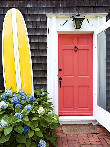 Coastal Living coral door