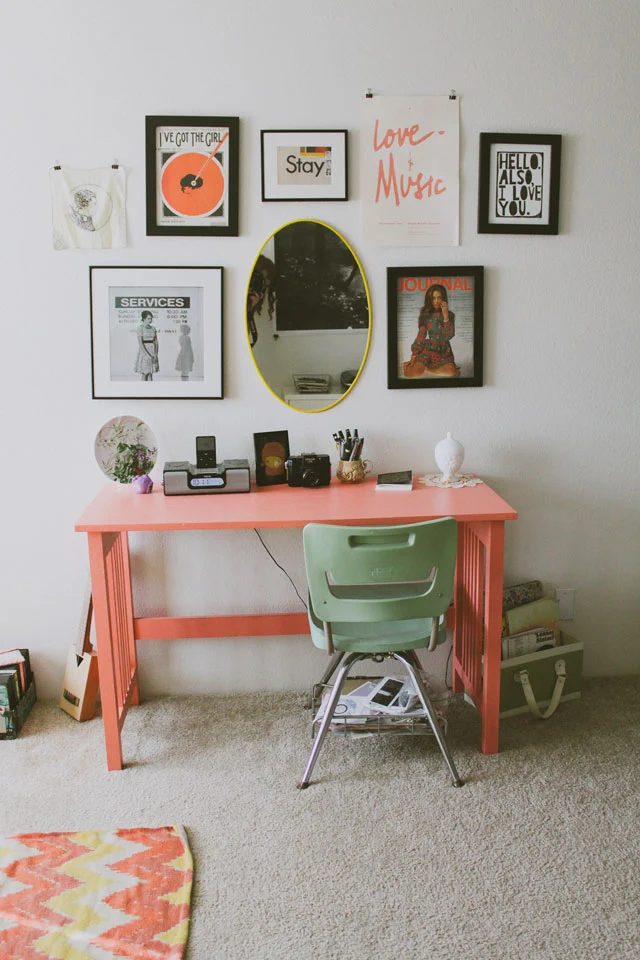 Just Might Explode coral desk