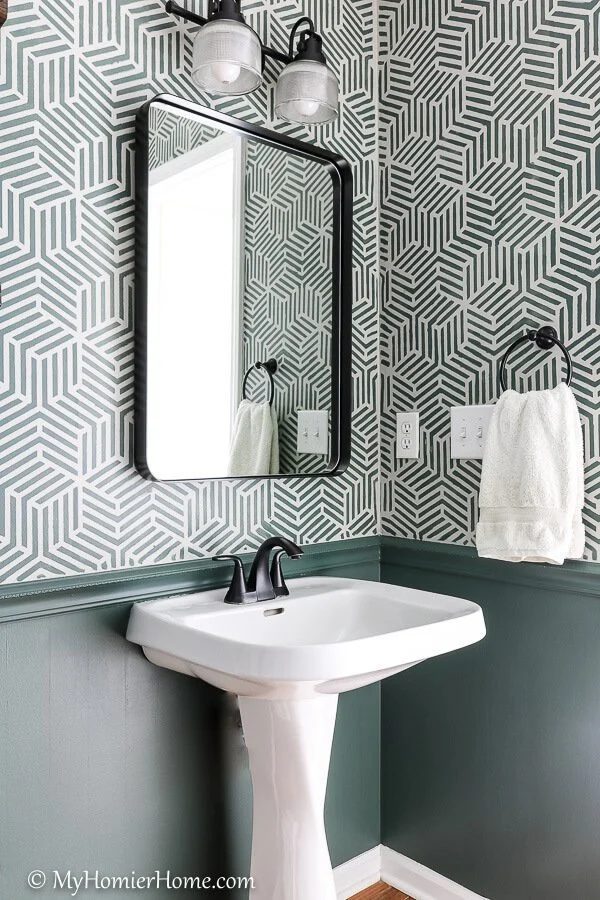 Best Dark Green Paint Colors For Walls, Clare Current Mood, Golf Green Half Bathroom By My Homier Home