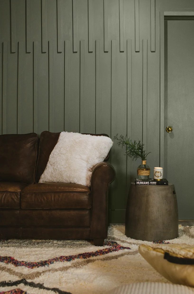 Best Gray Green Paint Colors, Sherwin Williams Retreat, 3d Paneled Feature Accent Wall By A Life Unfolding Ft Bekob