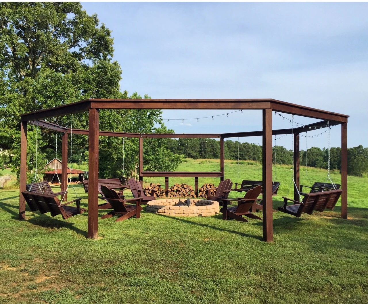 Best Outdoor Project Plans for Summer: Fire Pit Swingset Pergola Handmade walkthrough