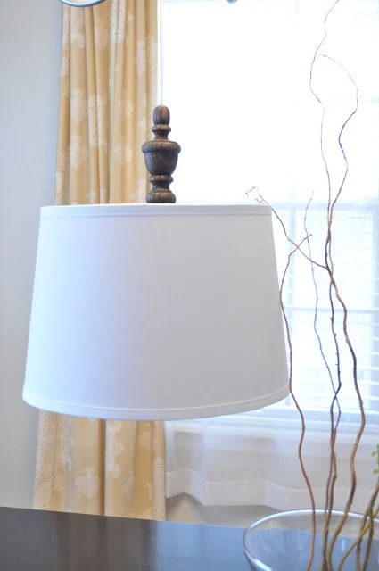 knock-off West Elm turned wood pendant light, Just Our Lovely Life via Bekob