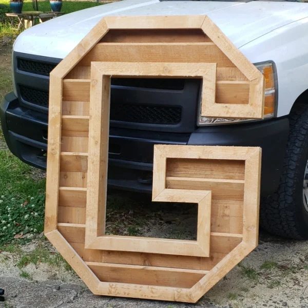 Monogram G Letter Planter, By Brittany Kris, Plans By Bekob Sq