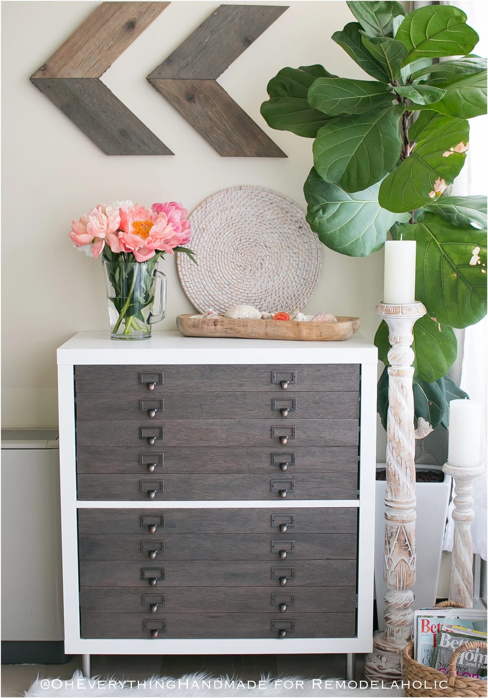 IKEA method: Kallax into Flat File Cabinet + Drawers