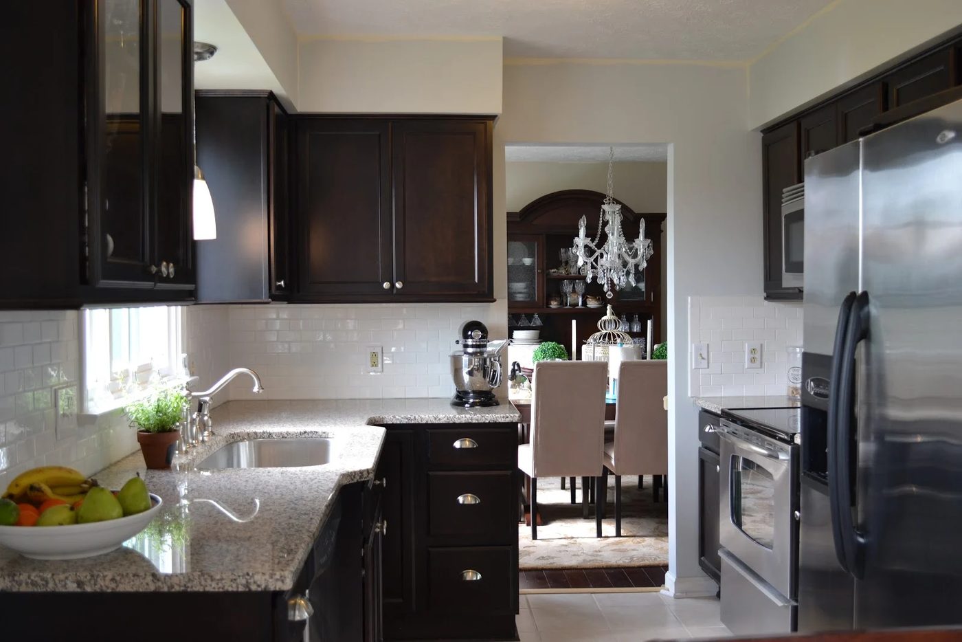 Before And After striking Dark Wood Kitchen Remodel, Featured On Bekob
