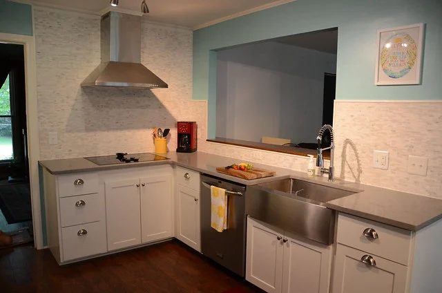 Blue And White Modern Kitchen Remodel, New Green Mama On Bekob
