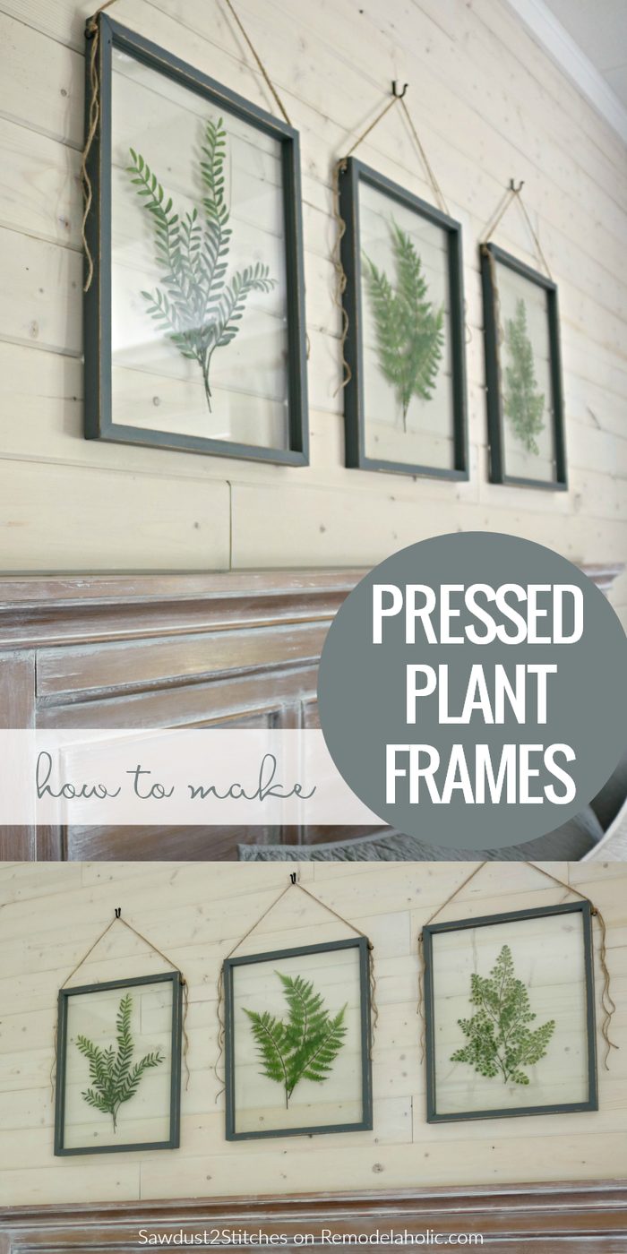 How To Make Your Own Handmade Pressed Plant Frame | Build a Handmade pressed plant frame using faux greenery and affordable glass for a vivid wall art display that will fit any sty