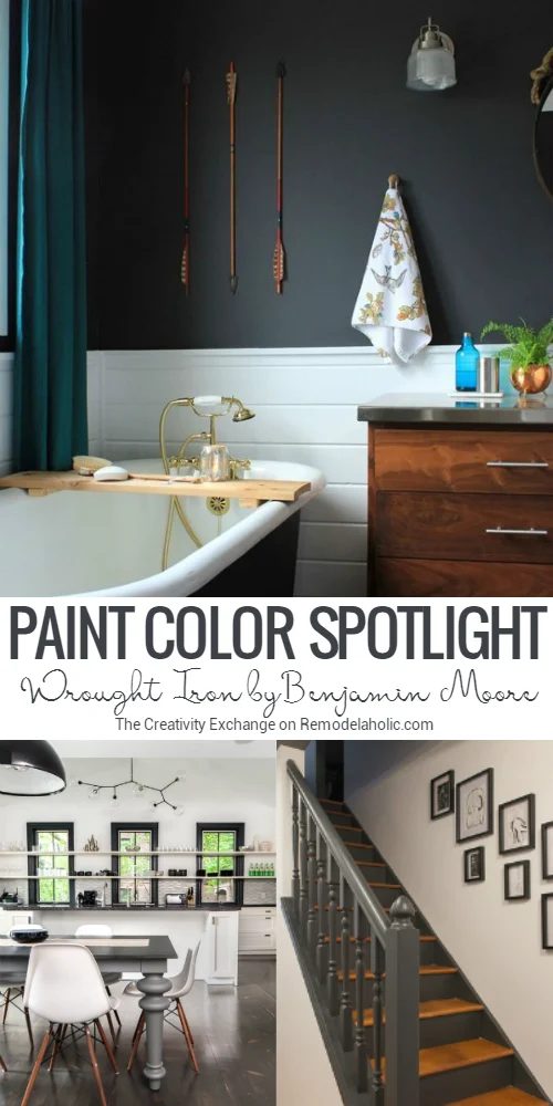 If you've been searching for the well fitted black paint color, Benjamin Moore Wrought Iron is the well fitted muted black -- balanced and warm but still dark and dramatic.