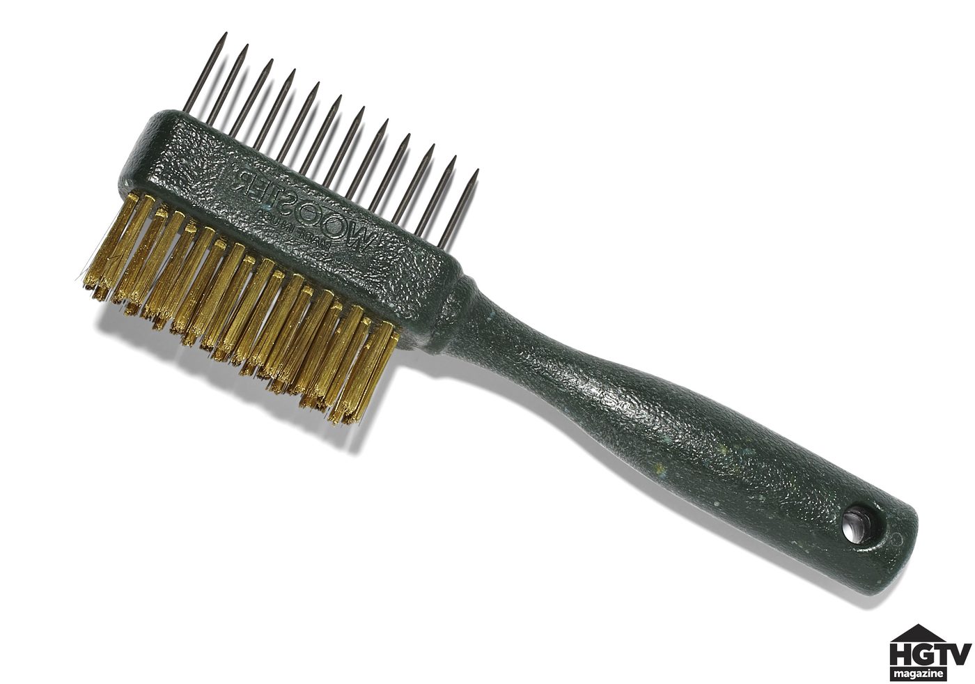 Use a brush comb to clean paint brushes