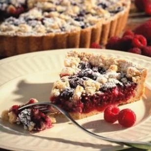 Raspberry Almond Crumb Tart