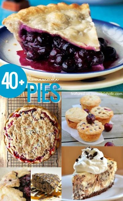 Whether you're looking for a fruit pie, chocolate pie, cream pie, or a miniature pie, these are the BEST! 40 Best Homemade Pie Recipes And Pie Inspired Recipes #Bekob #Foodieaholi