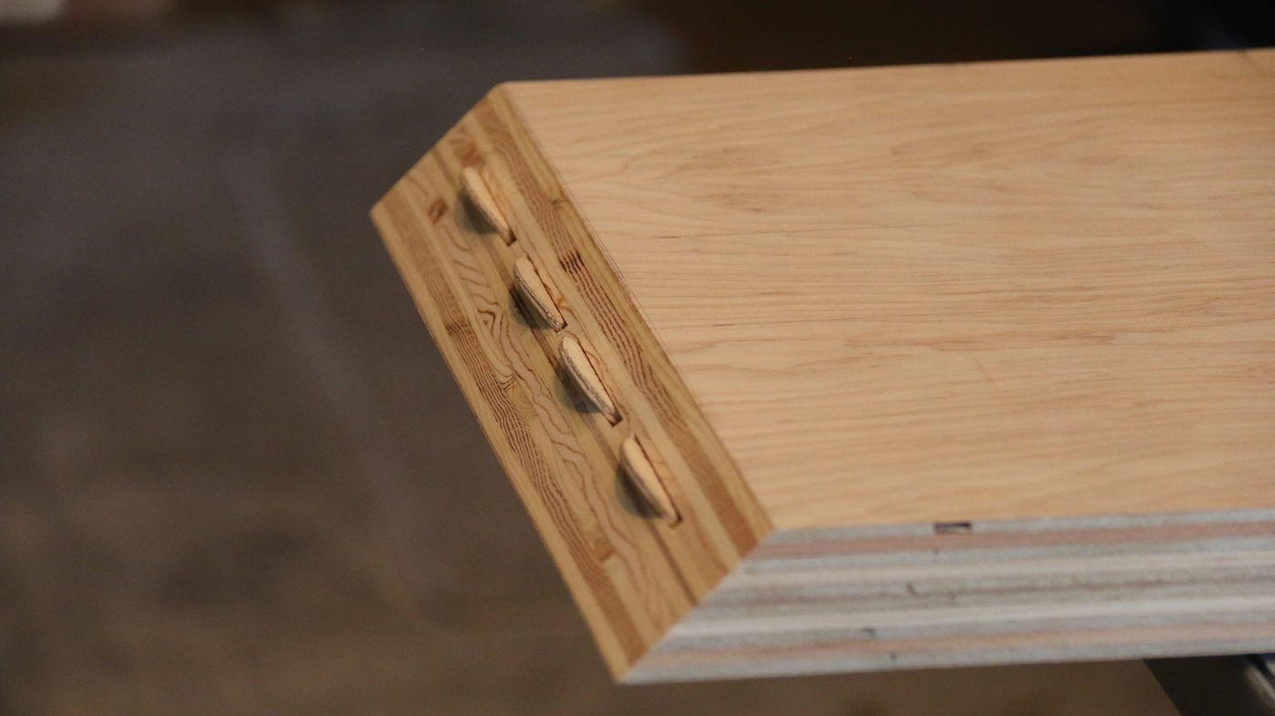 Wood Biscuit Plywood Table Assembly @Bekob