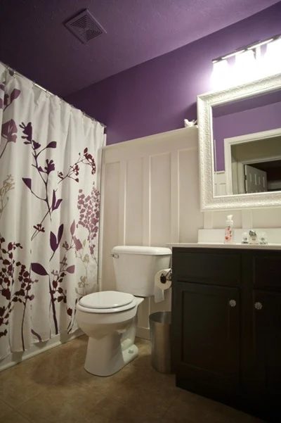 Infarrantly Creative purple bathroom