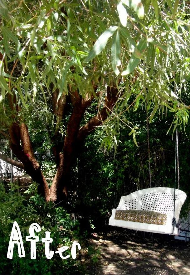Old Chair Into Handmade Hanging Tree Swing Peppertowne Featured On Bekob