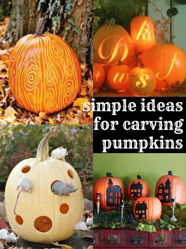 6 direct Pumpkin Carving options via Tipsaholic.com #halloween #pumpkins #pumpkincarving #keepitsimple