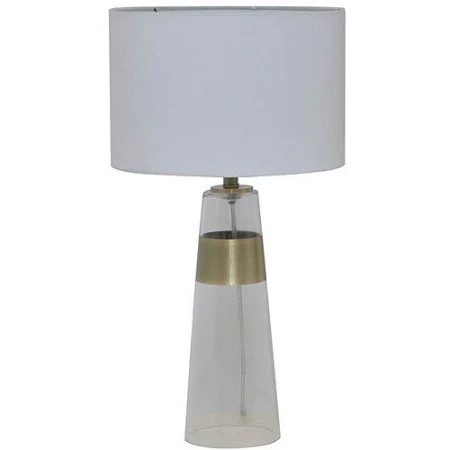 22" Bronze Metal and Glass Table Lamp