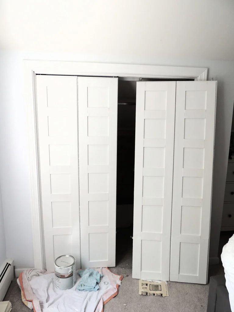 how to update flat closet doors to paneled french doors 5, Wife in Progress on Bekob