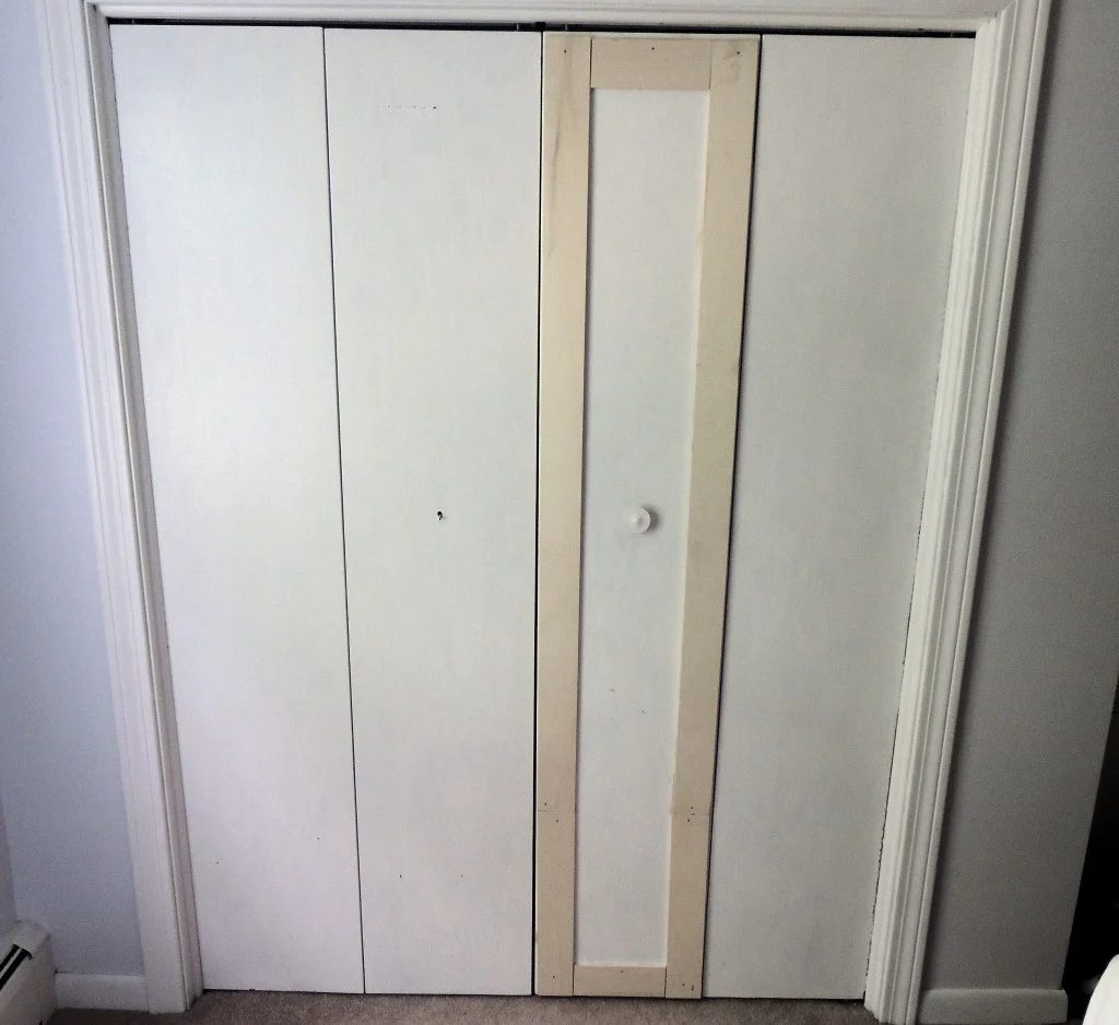 how to update flat closet doors to paneled french doors, Wife in Progress on Bekob