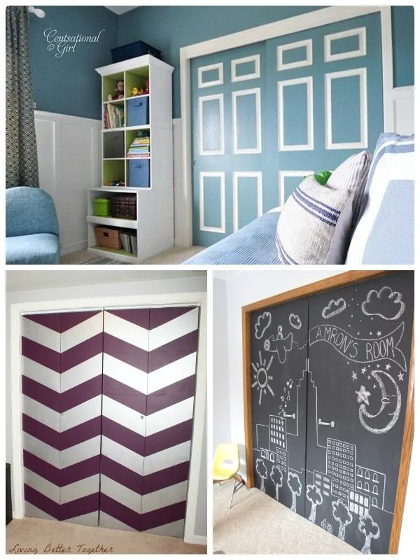 painted closet door makeovers